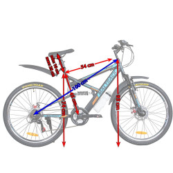 Bicicleta MalTrack Target, cadru otel, 26 inch, 18 viteze, amortizoare mountain bike
