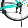 Bicicleta dama, 28 inch, schimbator Shimano 7 viteze, cadru otel, V-Brake, cos si portbagaj, turcoaz