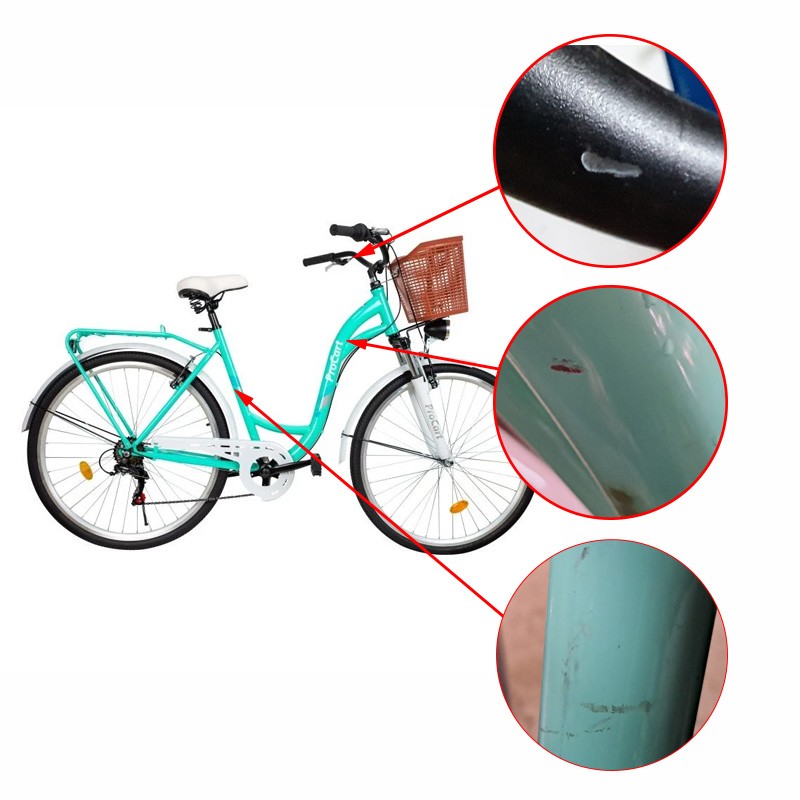 Bicicleta dama, 28 inch, schimbator Shimano 7 viteze, cadru otel, V-Brake, cos si portbagaj, turcoaz, RESIGILAT Bicicleta dama, 28 inch, schimbator Shimano 7 viteze, cadru otel, V-Brake, cos si portbagaj, turcoaz, RESIGILAT
