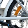 Bicicleta de oras, 20 inch, cadru otel, 6 viteze, cos cumparaturi, portbagaj, alb