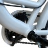 Bicicleta de oras, 20 inch, cadru otel, 6 viteze, cos cumparaturi, portbagaj, alb