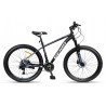Bicicleta Mountain Bike 27.5 inch, aluminiu, frane hidraulice, 27 viteze, negru, Genio