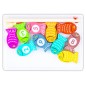 Joc interactiv de pescuit, din lemn, magnetic, 11 piese multicolore Joc interactiv de pescuit, din lemn, magnetic, 11 piese multicolore