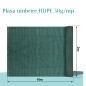 Plasa de umbrire HDPE, 2x10 metri, grad umbrire 40%, 50 g/mp, verde