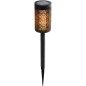 Lampa solara de gradina tip torta, efect de flacara, senzor amurg, 1.2W, IP44, inaltime 39 cm