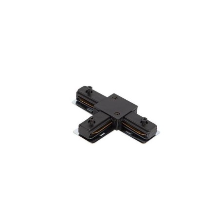 Conector tip T pentru sina monofazata, configuratie 3 sine, negru