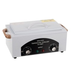 Sterilizator profesional cu aer cald pentru instrumente si accesorii cosmetice, 300W, cronometru, otel