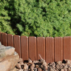 Palisada gradina, gardulet decorativ 24x100 cm, imbinari ascunse, maro