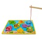 Joc de pescuit magnetic, puzzle din lemn, tabla 22x29.5x0.6 cm, multicolor