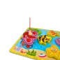 Joc de pescuit magnetic, puzzle din lemn, tabla 22x29.5x0.6 cm, multicolor