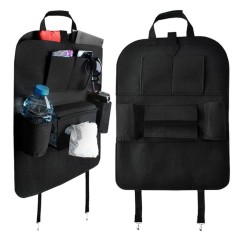 Organizator scaun auto, 6 buzunare, prindere Velcro, 54 x 40 cm, negru