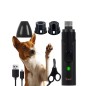 Set ingrijire gheare caini, pila electrica cu 2 nivele intensitate, forfecuta, incarcare USB, 9500 r/min, baterie 400 mAh Set ingrijire gheare caini, pila electrica cu 2 nivele intensitate, forfecuta, incarcare USB, 9500 r/min, baterie 400 mAh