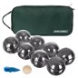 Joc Interactiv Boules, 8 mingi cromate, diametru 7.3 cm, carcasa 31 x 15 x 7 cm, argintiu