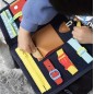 Joc interactiv Montessori, tip carte, 14 piese, maner transport, multicolor, 28 x 33 x 2 cm