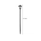 Felinar solar pentru exterior, 53 LED-uri efect flacara, inaltime 57-155 cm, senzor amurg, negru
