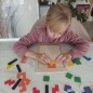 Puzzle din lemn, 40 blocuri, joc de inteligenta, 27 x 18 cm, multicolor