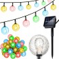 Ghirlanda solara decorativa, 10 globuri multicolore, 7 moduri iluminare, lungime totala 35 m Ghirlanda solara decorativa, 10 globuri multicolore, 7 moduri iluminare, lungime totala 35 m