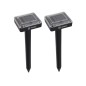 Dispozitiv solar anti-daunatori, repelent cartita, set 2 bucati, sunet si vibratii, 400-1000 Hz, raza 10 mp
