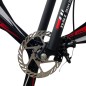 Bicicleta Mountain Bike 26 inch, Shimano 21 viteze, cadru otel, suspensie, rosu