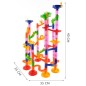 Pista cu 30 de bile, 105 piese, aspect 3D, multicolor, 35x40 cm
