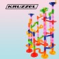 Pista cu 30 de bile, 105 piese, aspect 3D, multicolor, 35x40 cm