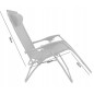 Sezlong pliabil gradina, tip scaun rabatabil, suport depozitare pahare, perna detasabila, metalic