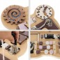 Tabla senzoriala din lemn, placa activitati cu 14 elemente de manipulare, forma ursulet