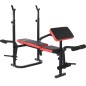 Banca antrenament multifunctionala, spatar reglabil 4 trepte, presa picioare, sarcina maxima 110 kg Banca antrenament multifunctionala, spatar reglabil 4 trepte, presa picioare, sarcina maxima 110 kg