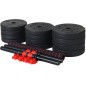 Gantere reglabile 20 kg, set 2x10 kg, bara metalica, 4 cleme prindere Gantere reglabile 20 kg, set 2x10 kg, bara metalica, 4 cleme prindere