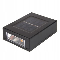 Lampa solara LED pentru fatada, 20 lm, IP65, lumina neutra, senzor crepuscular, negru