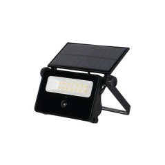 Proiector LED solar cu senzor miscare, lumina 4500K, IP54, cadru ABS si sticla, negru