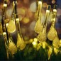 Ghirlanda solara decor exterior, 20 LED-uri forma lacrima, 3000K, 30 lm, baterie 600mAh, lungime totala 485 cm