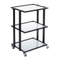 Dulap pentru cosmetice, 3 polite, 82x59x44 cm, aluminiu, roti cauciuc Dulap pentru cosmetice, 3 polite, 82x59x44 cm, aluminiu, roti cauciuc