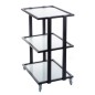 Dulap pentru cosmetice, 3 polite, 82x59x44 cm, aluminiu, roti cauciuc Dulap pentru cosmetice, 3 polite, 82x59x44 cm, aluminiu, roti cauciuc