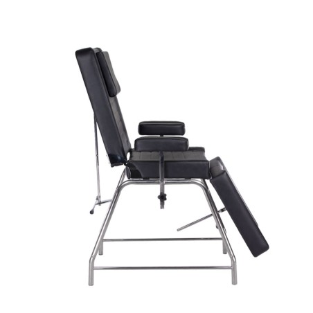 Scaun de tatuat reglabil manual, suport picioare, spatar, cotiere ajustabile, perne spuma, piele eco