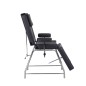 Scaun de tatuat reglabil manual, suport picioare, spatar, cotiere ajustabile, perne spuma, piele eco