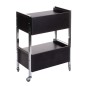Dulap cosmetice, inaltime 86 cm, 2 sertare, roti transport, negru Dulap cosmetice, inaltime 86 cm, 2 sertare, roti transport, negru