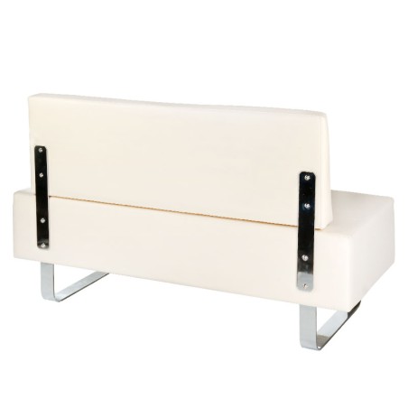 Canapea sala de asteptare, piele ecologica, latime 140 cm, crem