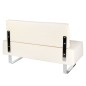 Canapea sala de asteptare, piele ecologica, latime 140 cm, crem