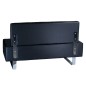 Canapea sala de asteptare, tapiterie piele eco, latime 140 cm, negru Canapea sala de asteptare, tapiterie piele eco, latime 140 cm, negru