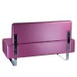 Canapea pentru receptie si sala de asteptare, 140 x 43 cm, cadru otel, mov