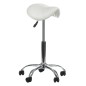 Taburet cosmetic rotativ, ergonomic, inaltime reglabila hidraulic, 5 roti cauciucate, alb Taburet cosmetic rotativ, ergonomic, inaltime reglabila hidraulic, 5 roti cauciucate, alb