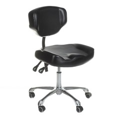 Scaun rotativ pentru tatuaje, baza otel, tapiterie piele ecologica, inaltime reglabila