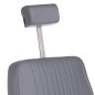 Scaun profesional frizerie, inaltime reglabila, latime 62 cm, baza 58 cm, tapiterie gri deschis