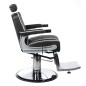 Scaun frizerie, reglare inaltime, spatar si suport picioare mobile, baza cromata, latime 53.5 cm Scaun frizerie, reglare inaltime, spatar si suport picioare mobile, baza cromata, latime 53.5 cm