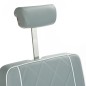 Scaun frizerie, inaltime reglabila hidraulic, suport picioare mobil, spatar reglabil, latime 53.5 cm, gri deschis Scaun frizerie, inaltime reglabila hidraulic, suport picioare mobil, spatar reglabil, latime 53.5 cm, gri deschis