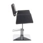 Scaun coafor, inaltime reglabila 47-60 cm, baza cromata, tapiterie piele eco, negru Scaun coafor, inaltime reglabila 47-60 cm, baza cromata, tapiterie piele eco, negru