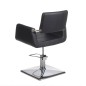 Scaun coafor, inaltime reglabila 47-60 cm, baza cromata, tapiterie piele eco, negru Scaun coafor, inaltime reglabila 47-60 cm, baza cromata, tapiterie piele eco, negru