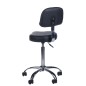 Scaun hidraulic salon cosmetica, baza cromata, inaltime reglabila, roti, negru