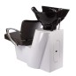Scafa profesionala cu bol, latime scaun 45 cm, inaltime totala 100 cm, adancime bol 19 cm, piele ecologica maro Scafa profesionala cu bol, latime scaun 45 cm, inaltime totala 100 cm, adancime bol 19 cm, piele ecologica maro